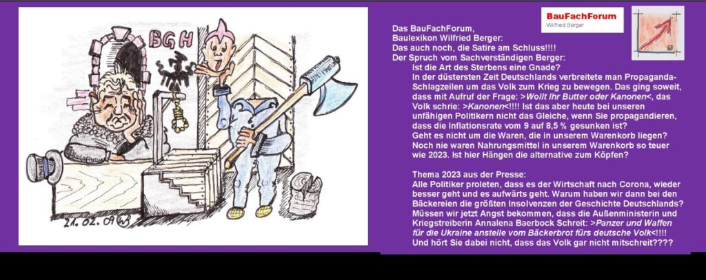 BauFachForum Bauschaden Bauschäden: Oder darf Deutschland einen Krieg finanzieren? BauFachForum Bauschaden Bauschäden: BauFachForum und die nicht verstandene Welt.