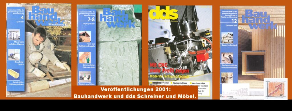 Presse von und über Wilfried Berger: Der Fenstereinbau und seine Entwicklung: Presse von und über Wilfried Berger: Nicht nur die Bauschadenberichte waren für die Fachpresse interessant: