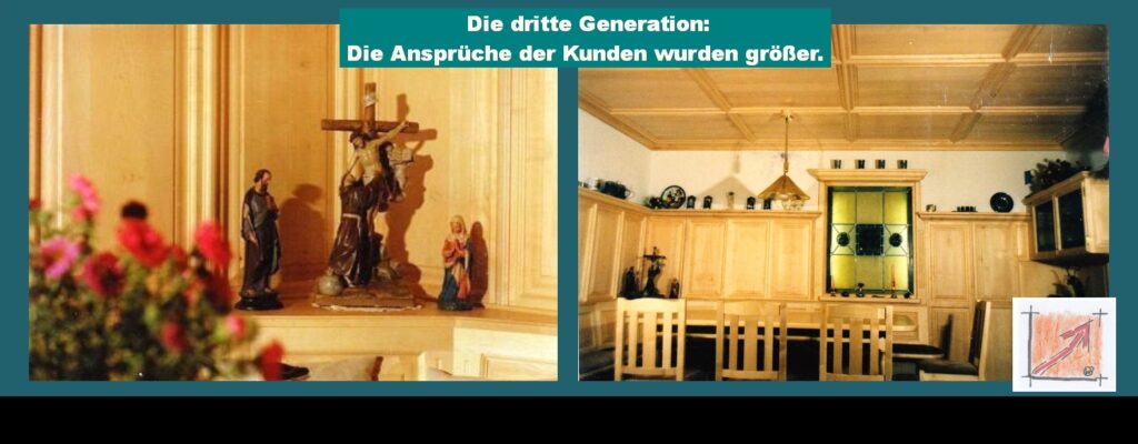 Übernahme des Betriebs durch Wilfried Berger. Mit der dritten Generation wurde die Schreinerei in die neue Zukunft geführt. Erste gewonnene Preisarbeit Handwerk: Der Betrieb wurde in die dritte Generation übergeben:
Wichtig für den Geschäftsplan ist der Zeitpunkt an dem der Antragsteller bei den Banken den Betrieb übernommen hat. Dargestellt werden sollte, dass mit dieser Übernahme eine neue Zeit in der Entwicklung des Familienbetriebes entstand. Wer für neue Investitionen Kredite benötigt sollte aufzeigen, dass er bereits erfolgreich mit anderen Innovationen agierte.
Einfach das Bild anklicken und Ihr kommt auf einen spannenden Wirtschafts-Video vom BauFachForum.