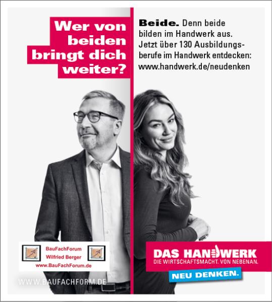 Wer von beiden bringt dich weiter? Handwerk neu denken. Das Handwerk in Deutschland und die Berufsausbildung. Wer von beiden bringt dich weiter? Handwerk neu denken. Das Handwerk in Deutschland und die Berufsausbildung.