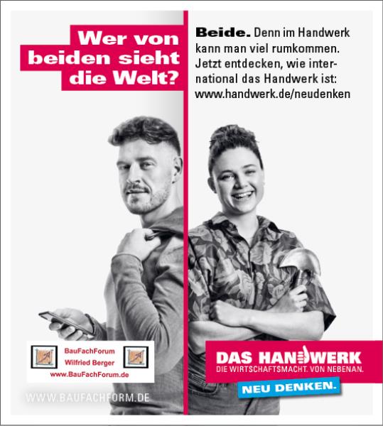 Wer von beiden sieht die Welt? Handwerk neu denken. Das Handwerk in Deutschland und die Berufsausbildung. Wer von beiden sieht die Welt? Handwerk neu denken. Das Handwerk in Deutschland und die Berufsausbildung.