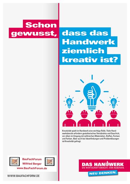 Schon gewusst, dass das Handwerk ziemlich kreativ ist? Das Handwerk neu denken. Das Handwerk in Deutschland und die Berufsausbildung. Schon gewusst, dass das Handwerk ziemlich kreativ ist? Das Handwerk neu denken. Das Handwerk in Deutschland und die Berufsausbildung.