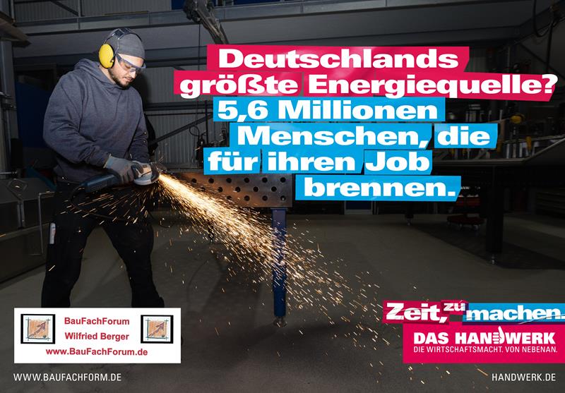 Deutschlands größte Energiequelle? 5.6 Millionen Menschen, die für ihren Job brennen. Zeit zu machen. Das Handwerk neu denken. Das Handwerk in Deutschland und die Berufsausbildung. Deutschlands größte Energiequelle? 5.6 Millionen Menschen, die für ihren Job brennen. Zeit zu machen. Das Handwerk neu denken. Das Handwerk in Deutschland und die Berufsausbildung.