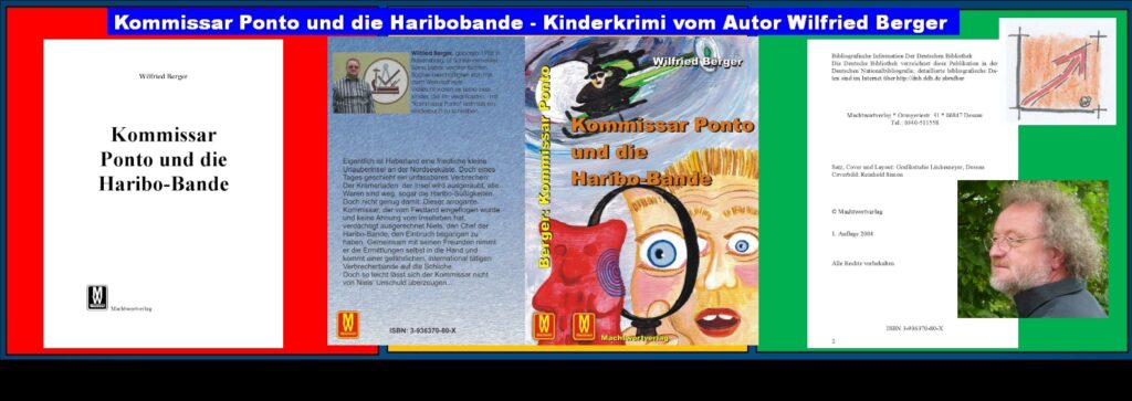 Kinderkrimi Kommissar Ponto und die Haribobande:
Thema: Der Autor Wilfried Berger vom BauFachForum.
Die Idee dieser Kindergeschichte:
Der Kinderkrimi wurde nach den arbeitsreichen Fachbüchern geschrieben. 
Bzw. mit den Fachbüchern parallel mit der Arbeit begonnen. Bevor man natürlich ein solches Unterfangen bis zu einer Verlege-Reife zu bringen angeht, werden zuerst einmal die Märkte abgefischt, was eigentlich gefordert wird. Mit einem Rucksack voller Erstmanuskripte über die Idee reiste der Autor dann zur Buchmesse in Frankfurt. Dort war auch der Blottner-Verlag als Verlag der Fachbücher vom Autor Wilfried Berger mit einem Pressestand vertreten.
Der Autor und seine Vision:
Generell, war dem Autor klar, dass er sozialkritische Themen Kindern nahebringen wollte. Das heißt, dass nicht immer nur Mord und Totschlag im Vordergrund stehen, sondern eine Grundlage für Kinder, wieder mal einen Helden zu haben, der nicht mit brutaler Gewalt agiert, sondern mit seinem Geist und Hirn. Was für die Erwachsenen manchmal schon verängstigend wirkt, wie er seine Probleme mit der Haribobande löst.
Begriffe zum Thema Wilfried Berger, BauFachForum:      
BauFachForum die Seite des Bauens, Bauschäden, YouTube, BauFachForum, Baulexikon, Bauschaden, Sachverständiger, Baulexikon Wilfried Berger, BauFachForum Schäden, Fenstereinbau, Pfullendorf, BauFachForum, Baulexikon Wilfried Berger.
Einfach das Bild anklicken und Ihr kommt auf passende Videos vom BauFachForum.
Dazu verlässt Ihr das BauFachForum und Ihr kommt auf unseren YouTube-Kanal vom BauFachForum. Wenn euch ein Shorts zusagt, könnt Ihr zum ausführlichen Thema weiterklicken.
Erschöpfende Auskünfte findet Ihr unter den Qualitätsnachweisen des Autors vom BauFachForum Wilfried Berger.
Videoproduktion: BauFachForum, Baulexikon Wilfried Berger.
www.baufachforum.de     
