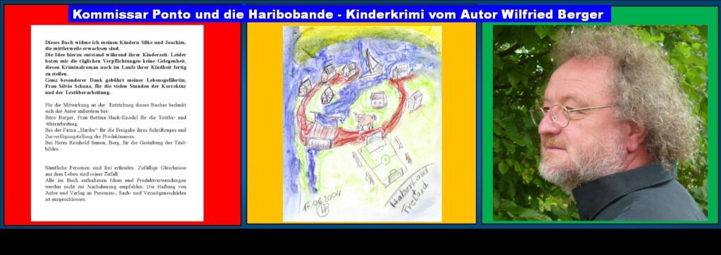 Kinderkrimi Kommissar Ponto und die Haribobande:
Thema: Haberland und Freland:
Der Autor über sich:
Wilfried Berger geboren 1958 in Berg bei Ravensburg, ist Schreinermeister und Sachverständiger. Die bisher veröffentlichten Bücher, handelten alle über den Bau, den Bauschaden und den Werkstoff Holz. Kommissar Ponto und die Haribobande ist somit als Kinderkrimi das Erstlingswerk in dieser Unterhaltungs-Sparte.  
Die Widmung für meine Kinder:
So wie dieses Buch geschrieben wurde, hat der Autor auch versucht seine Kinder zu erziehen. In freiem eigenen Geist und ohne irgendeine Gewalt gegenüber anderen und irgendeinem Geschöpf der Erde. Bei uns Sachverständigen heißt ein Rechtstreit aus dem Lateinischen Res. Also Sache. Und so soll auch jede Streitigkeit gesehen werden. Emotionslos und nur als Sache behandelt. 
Der Ort der Handlung:
Gewählt wurde für den Standort eine erfundene kleine Insel irgendwo im Norden Deutschlands, die nur mit einem Boot betreten werden kann. Gespalten ist die Insel durch einen kleinen Fjord, der nur über eine Brücke die beiden Inselteile verbindet. Sodass die Spannung zwischen den beiden Inselhälften natürlich bereits aus der natürlichen Begebenheit heraus vorprogrammiert ist. 
Begriffe zum Thema Insel:      
BauFachForum die Seite des Bauens, Insel, Strand, Ausmalbilder, Urlaub, Palmen, Meer, Karibik, Island, Karte, Thailand, Kreta, Seychellen, Maurizius, BauFachForum, Baulexikon Wilfried Berger.
Einfach das Bild anklicken und Ihr kommt auf passende Videos vom BauFachForum.
Dazu verlässt Ihr das BauFachForum und Ihr kommt auf unseren YouTube-Kanal vom BauFachForum. Wenn euch ein Shorts zusagt, könnt Ihr zum ausführlichen Thema weiterklicken.
Erschöpfende Auskünfte findet Ihr unter den Qualitätsnachweisen des Autors vom BauFachForum Wilfried Berger.
Videoproduktion: BauFachForum, Baulexikon Wilfried Berger.
www.baufachforum.de     
