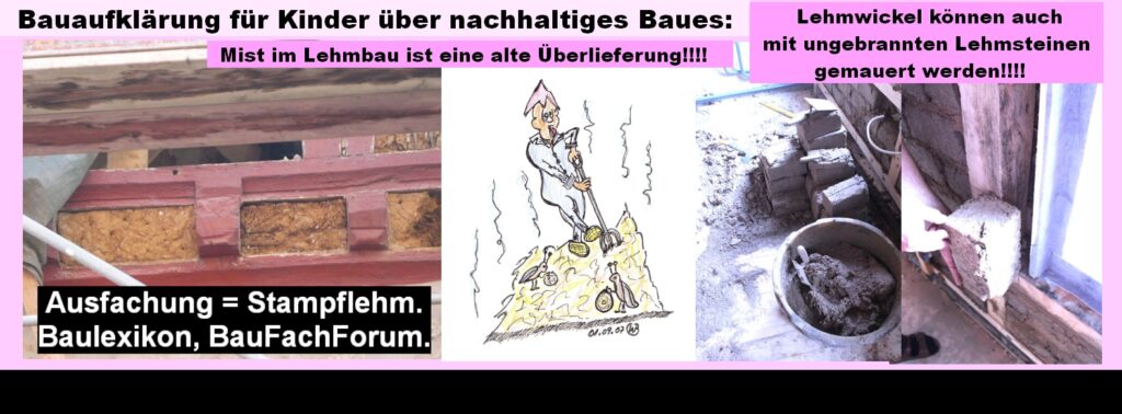 Bauaufklärung für Kinder die Spezialisten: Heutige Lehmmaterialien: Bauaufklärung für Kinder die Spezialisten: Mist und Stroh im Bauwesen: