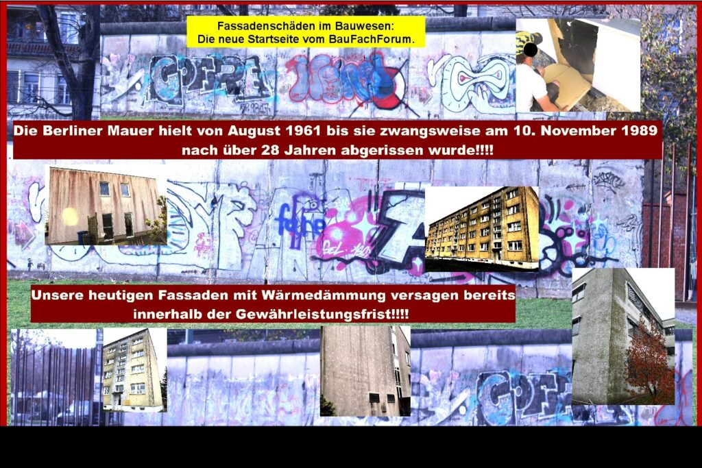 BauFachForum die Seite des Bauens:
Thema: Bauen der Kampf gegen das Wasser:
Wasser die Grundlage allen Lebens:
Der Autor und Sachverständige vom BauFachForum vergleicht den Baukörper gerne mit einem menschlichen Körper. Diese Vergleiche sind auch real. Der menschliche Körper benötigt beispielsweise Wasser zum Überleben. Dabei besteht der menschliche Körper selber je nach Lebensabschnitt zwischen 50 und 70 % Wasser. Das Wasser dient dabei als Transportweg für Nährstoffe und allem zuvor für den Sauerstoff um die Körperzellen biologisch am Leben zu halten. Gleichfalls ist das Wasser für die Regulierung der Körpertemperatur mit verantwortlich. In der Natur mit den Tieren und Pflanzen ist dies letztendlich das gleiche.
Der ewige Streit der Menschheit:
Bereits aus der Ethik heraus, streiten sich die Menschen immer zwischen Dinge, die als Lebewesen bezeichnet wird und was als Sache in der gesetzlichen Grundlage geht. Dabei ist immer die ethischen Schmerzgrenzen soweit, dass Tiere lediglich als Sache bewertet werden. Im Bauwesen sprechen wir dabei von organischen und anorganischen Bauprodukten.
Was ist organisch und was ist anorganisch im Bauwesen?
Organische Baumaterialien:
Bereits hier beginnt der Irrtum unserer Baumeister in Beziehung auf den Grundsatz von lebendem und totem Material. Holz Beispielsweise ist ein organisches Produkt und die Menschen verehren den stehenden Baum als das Leben des Universums, der selbst als Holz kein totes Material darstellt. Verbautes Holz in unseren Bauwerken bewegt sich auch nachdem es von den Nahrungsquellen des stehenden Baums getrennt wurde in einer Baudynamik. Beim verbauten Holz nennen wir dies Quellen und Schwinden. Somit organische Stoffe mit Wasser weiterleben können und gesund bleiben können. Daraus entwickelte sich aus dem Volksmund, dass organische Materialien lebende Bauteile sind.
Anorganische Baumaterialien:
Nehmen wir hier den Ziegel. Dann spricht der Volksmund hier von Toten Baumaterialien. Und das ist völliger Blödsinn!
Auch der Ziegel wird mit Wasser quellen und schwinden und ist ein lebender Baustoff in unserer Bausubstanz. Putze beispielsweise sind als mineralische anorganische Baustoffe gerade aus diesem Grunde entwickelt worden. Sie müssen unser Haus bei Regen schützen und Wasser aufnehmen und bei Sonneneinwirkung, was wir als Insolation bezeichnen, wieder Rücktrocknet und schrumpft. Somit auch diese Baustoffe gegen Wasser wirken aber auch anfällig sind. Metall beispielsweise wird mit stetiger Feuchtigkeit rosten oder korrodieren.
Was können wir daraus analysieren?
Wir müssen erkennen, dass unsere Bausubstanz im Gesamten ein lebender Baukörper ist, der von Wasser geprägt ist. Somit Wasser für unsere Baustelle lebensnotwendig ist. Dazu zählt aber auch Wasser im Aggregatszustand Dampf, das später mit dem Taupunkt zu flüssigem Wasser wird. Diese Form von Wasser ist für uns auf der Baustelle wesentlich gefährlicher, wie das Niederschlagswasser. Also müssen wir wissen, dass unsere Bausubstanz lebt und das Wasser aus unseren Bauteilen auch rücktrocknen muss. Und das ist der entscheidende Punkt unserer Baustelle diese am Leben zu halten.
Wasserangriffe an unsere Baustellen:
Wie bei unserem menschlichen Körper, den wir ja auch von Niederschlagswasser schützen müssen, müssen wir auch unserer Baustelle gleich schützen. Jedes Wasser, bei dem mehr Wasser nachfolgt, wie es rücktrocknen kann, zerstört jegliches Baumaterial. Egal ob organisch oder anorganisch. Das organische Baumaterial versagt dabei lediglich schneller, wie das anorganische Baumaterial.
Um das besser verstehen zu können, unsere Seminarfolien aus unseren Fortbildungen.
Link zu: Wasserschäden im Bauwesen. Von Naturangriffen und Dampfsperre
Link zu: Kapillarschäden im Bauwesen
Link zu: Drainagen an unseren Baustellen
Link zu: Was ist Bauen und Naturangriffe
Link zu: Bauwerksabdichtungen Fenstereinbau
Link zu: Bauwerksabdichtungen aus DIN 18195 vor 2017
Link zu: Bauwerksabdichtungen und Neuheiten nach 2017
Wasser weg vom Bau!!!
Das ist letztendlich der Leitspruch des Bauens. Denn die Bausubstanz bekommt genügend Feuchtigkeit aus den Naturangriffen und allem voran aus Kondensat, dass die Materialien bestehen können. Somit ist die wichtigste Grundlage, dass angreifendes Wasser von der Bausubstanz durch Bauwerksabdichtungen fern gehalten werden muss. Das bezieht sich auch auf die Bauwerksanschlüsse im Fensterbau. Hier überholte die Bauschäden-Quote seit 2000 die Quote der Bauschäden im Erdbereich.
Begriffe zum Thema organische und anorganische Baustoffe:
BauFachForum die Seite des Bauens, Organische Baustoffe, Holz, Hanf, Flachs, Schafwolle und Kork, Synthetische Materialien, PVC, PUR, EPS, XPS, Bitumen, Teer, Anorganische Baustoffe, Beton, Zement, Glas, Naturstein, Ziegel, Lehm, Gips, Mineralische Baustoffe, metallische Baustoffe, Stahl, Aluminium, Keramiken, Mörtel, mineralische Dämmstoffe, Mineralwolle, Blähton, BauFachForum, Baulexikon Wilfried Berger.
Einfach das Bild anklicken und Ihr kommt auf passende Videos vom BauFachForum. Dazu verlässt Ihr das BauFachForum und Ihr kommt auf unseren YouTube-Kanal vom BauFachForum. Wenn euch ein Shorts zusagt, könnt Ihr zum ausführlichen Thema weiterklicken.
Erschöpfende Auskünfte findet Ihr in der Skandalzeitung vom BauFachForum Wilfried Berger.
Videoproduktion: BauFachForum, Baulexikon Wilfried Berger. www.baufachforum.de
