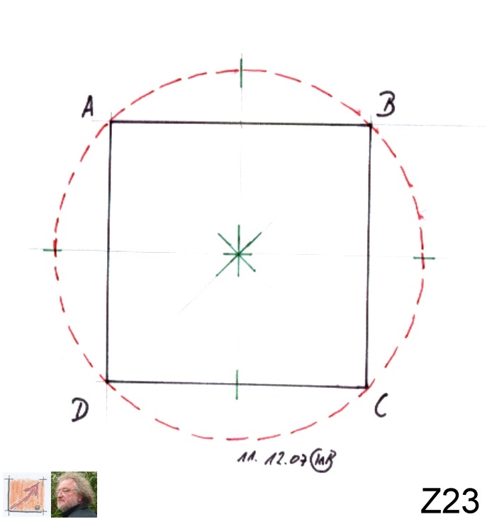 Z23 Das Oktogon Konstruktio, Quadrat und Kreis, BauFachForum, Baulexikon Wilfried Berger