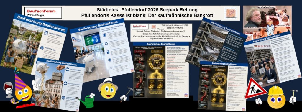 Das Bild zeigt aus Phase 7.2 unserer Analyseden Irrtum, dem Bürgermeister Gerster mit einem Großinvestor auf den Leim geht. Der Großinvestor wird nie Rücksicht auf die Pfullendorfer Bürger nehmen. Im Gegenteil, er wird den Sparkurs der Bürger für sein Kapital ausnutzen und verwenden. BauFachForum Bauforschung Wilfried Berger.