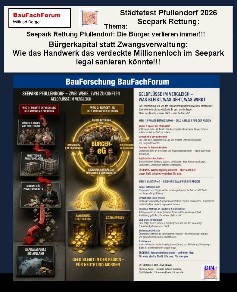 Das Bild zeigt die wissenschaftliche Grundlage, wie aus der Bürger Genossenschaft oder kurz eG ein Unternehmen entstehen kann, bei dem die gesamte Stadtkasse und das Schuldenproblem gelöst werden kann. Die Stadt gewinnt einmal an direkten Pachteinnahmen und zum anderen werden Sozialleistungen von den Schultern der Stadt genommen.