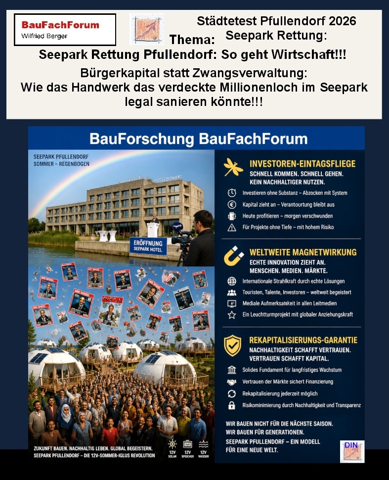 So geht Wirtschaft! Nicht die Großinvestoren bringen die Wirtschaftskraft nach Pfullendorf. Durch Jahrzehnte lange Abschreibungen geht der Stadt die Gewerbesteuer verloren. Die Abschreibung vernichtet die Rathauskasse.